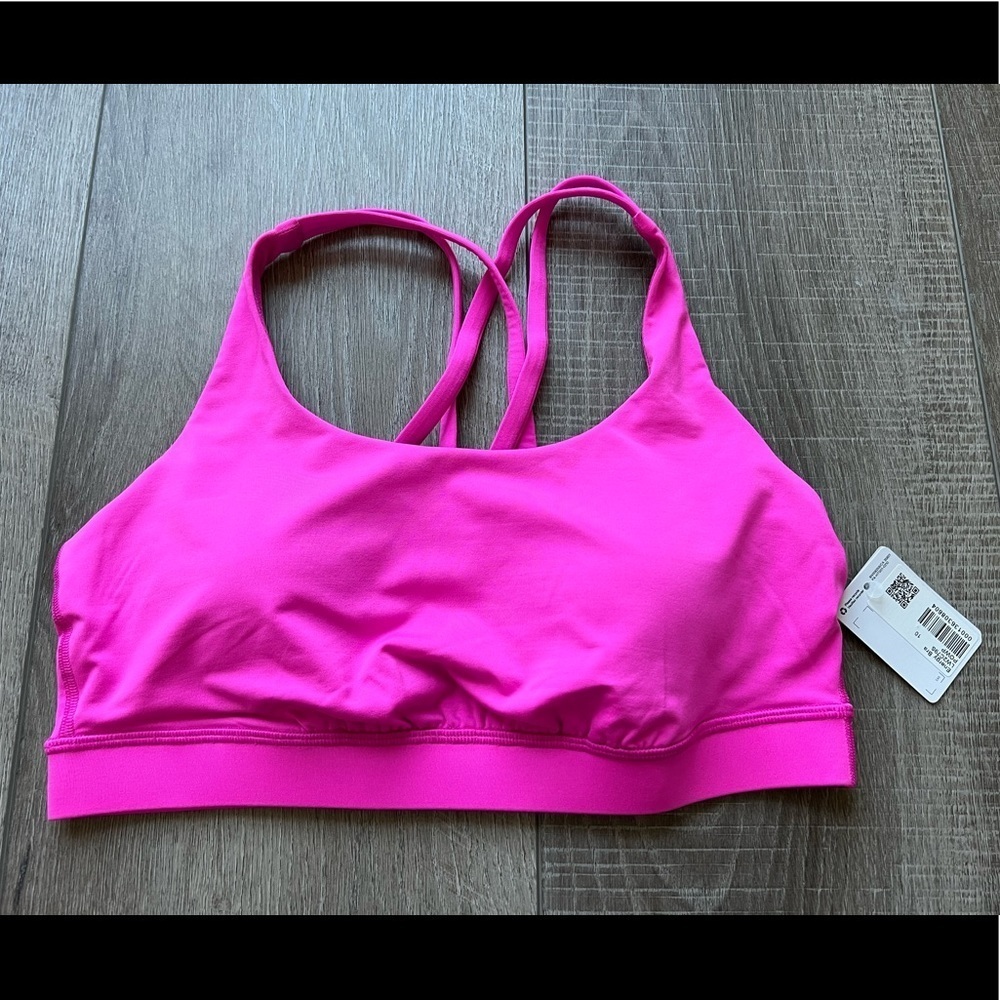 Lululemon Energy Bra in Pow Pink Size 10